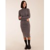 Ribbed Roll Neck Midi Dress Ribbed Roll Neck Midi Dress
