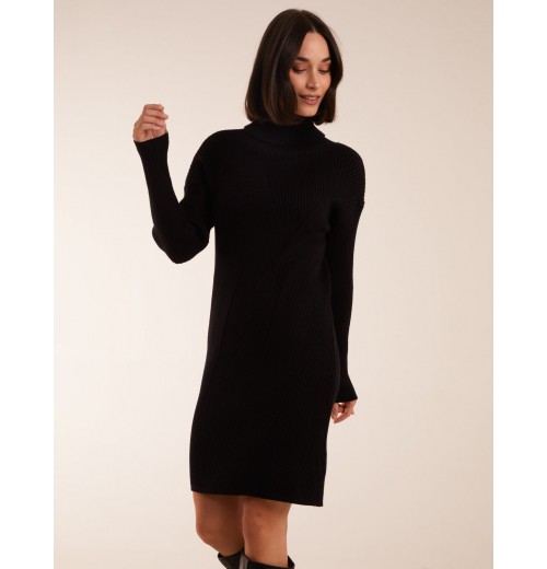Rib Knitted Roll Neck Jumper Dress Rib Knitted Roll Neck Jumper Dress