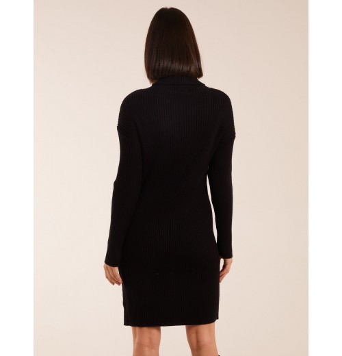 Rib Knitted Roll Neck Jumper Dress Rib Knitted Roll Neck Jumper Dress