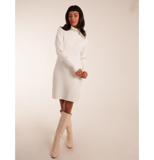 Rib Knitted Roll Neck Jumper Dress Rib Knitted Roll Neck Jumper Dress