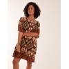 Tribal Print Short Sleeve Dress Tribal Print Short Sleeve Dress
