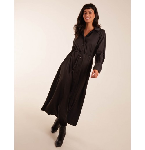 Drawstring Button Through Shirt Maxi Dress Drawstring Button Through Shirt Maxi Dress