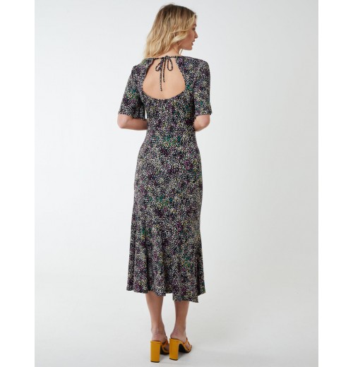 Angel Sleeve Tiered Midi Dress Angel Sleeve Tiered Midi Dress