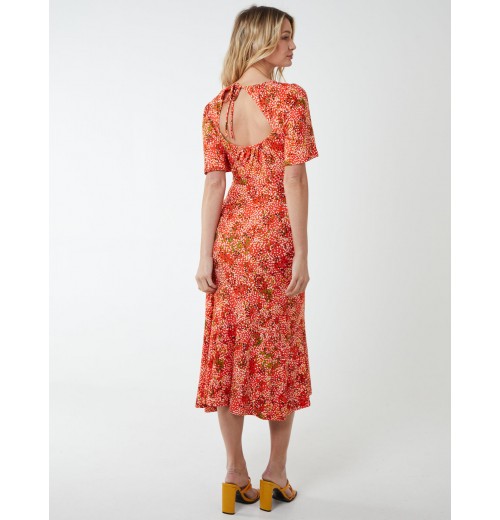 Angel Sleeve Tiered Midi Dress Angel Sleeve Tiered Midi Dress