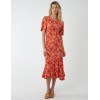 Angel Sleeve Tiered Midi Dress Angel Sleeve Tiered Midi Dress