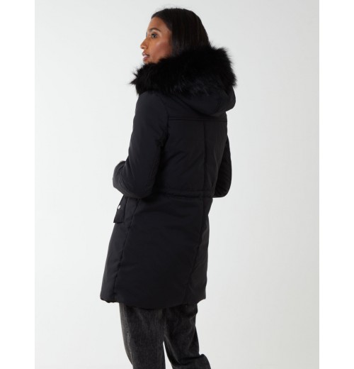 Black Reversible Faux Fur & Trench Jacket Black Reversible Faux Fur & Trench Jacket