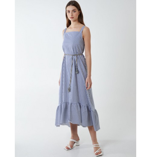 Striped High Low Tiered Dress Striped High Low Tiered Dress