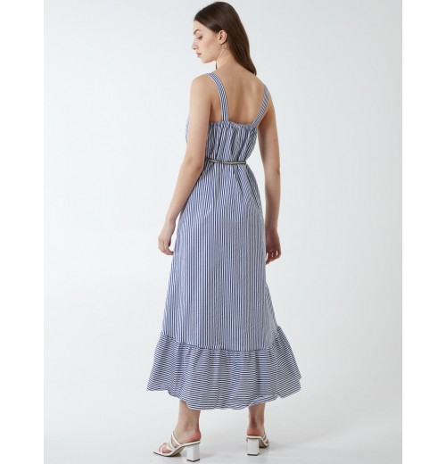 Striped High Low Tiered Dress Striped High Low Tiered Dress