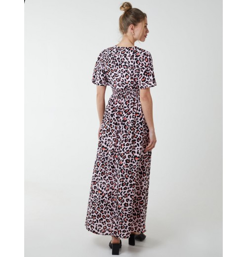 Shirred Waist Butterfly Sleeve Dress Shirred Waist Butterfly Sleeve Dress