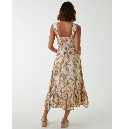 Tropical Print Button Front Dress Tropical Print Button Front Dress