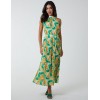 Halterneck Abstract Leaves Maxi Dress Halterneck Abstract Leaves Maxi Dress
