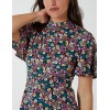 Floral Print Angel Sleeve Dress Floral Print Angel Sleeve Dress