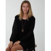 Long Sleeve Pleated Shift Dress