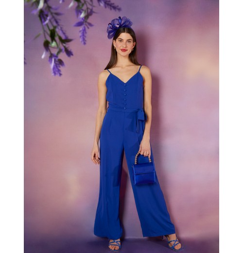 Button Front Strappy Jumpsuit Button Front Strappy Jumpsuit