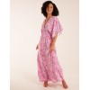 Elasticated Waist Tier Hem Angel Sleeve Maxi Dress Elasticated Waist Tier Hem Angel Sleeve Maxi Dress