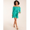 Bardot Tunic Dress With Frill Hem Bardot Tunic Dress With Frill Hem