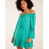 Bardot Tunic Dress With Frill Hem Bardot Tunic Dress With Frill Hem