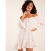 Bardot Tunic Dress With Frill Hem Bardot Tunic Dress With Frill Hem