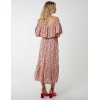 Bardot Ruffle Shoulder Midi Dress Bardot Ruffle Shoulder Midi Dress