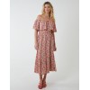 Bardot Ruffle Shoulder Midi Dress Bardot Ruffle Shoulder Midi Dress