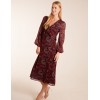 Frill Seam V Neck Midi Dress Frill Seam V Neck Midi Dress