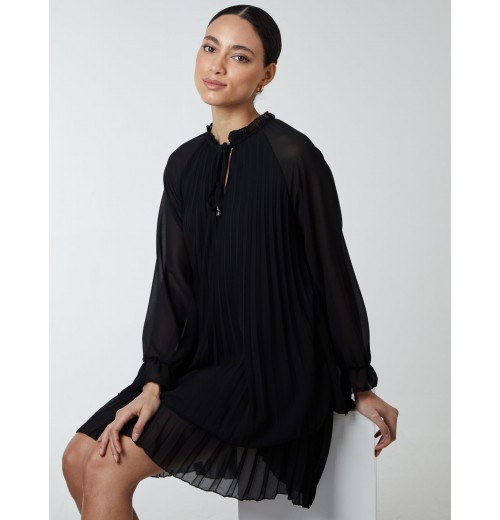 Double Pleated Key Frill Dress Double Pleated Key Frill Dress