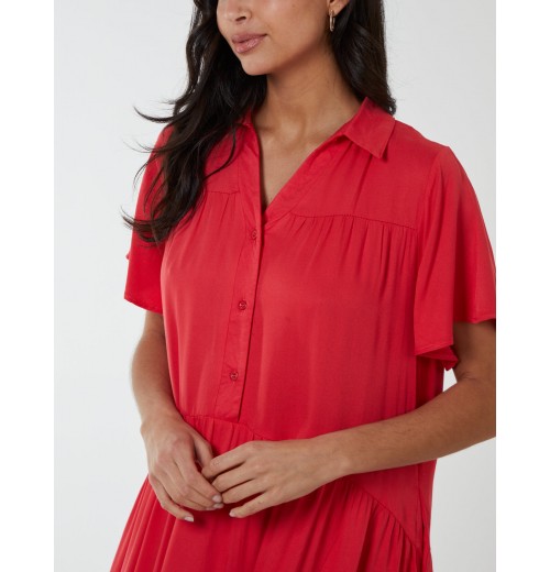 Drop Waist Tiered Midi Dress Drop Waist Tiered Midi Dress