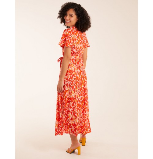 Abstract Animal Print Wrap Maxi Dress Abstract Animal Print Wrap Maxi Dress
