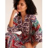 Tiered Notch V Neck Printed Maxi Dress Tiered Notch V Neck Printed Maxi Dress