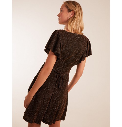 Lurex Flutter Sleeve Mini Dress Lurex Flutter Sleeve Mini Dress
